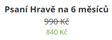Psani Hravě s kodem MIMOSKOLU150 na 6 měsíců